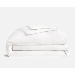 Brooklinen Luxe White Sateen Duvet Cover Size Queen/Full PRISTINE 100% cotton
